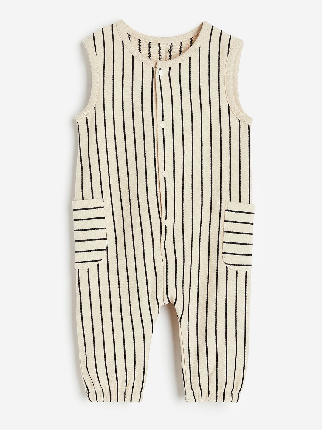 

H&M Infant Boys Pure Cotton Romper Suit, Beige