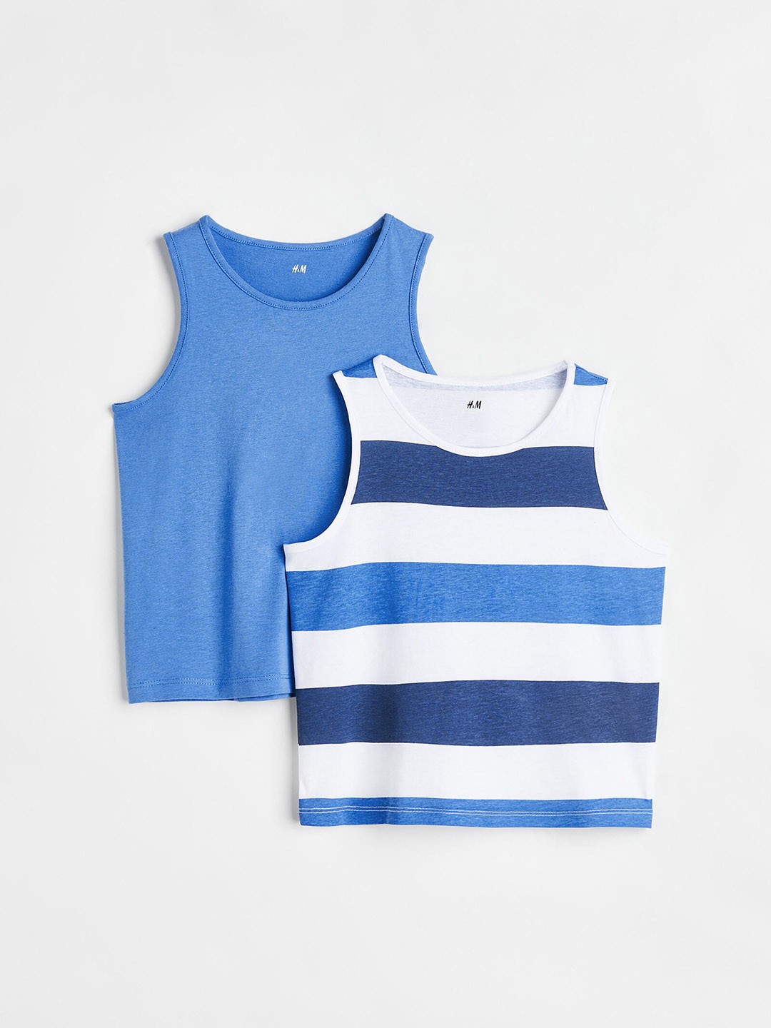 

H&M Boys 2-pack cotton vest tops, Blue