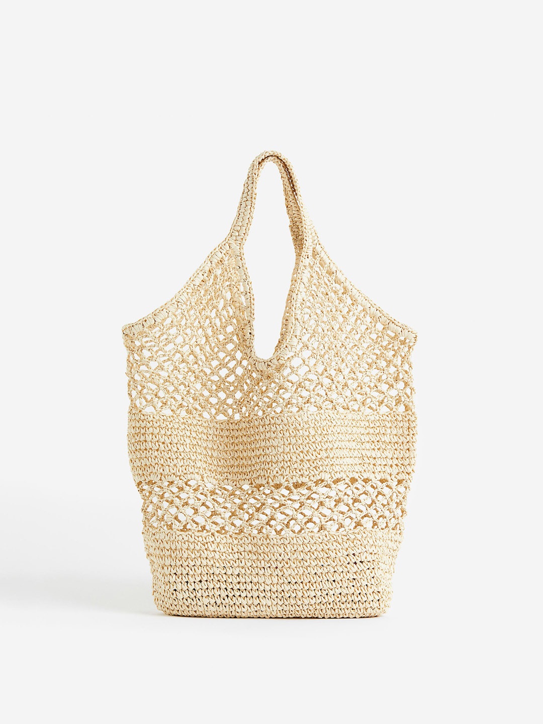 

H&M Woman Crochet-look shopper, Beige