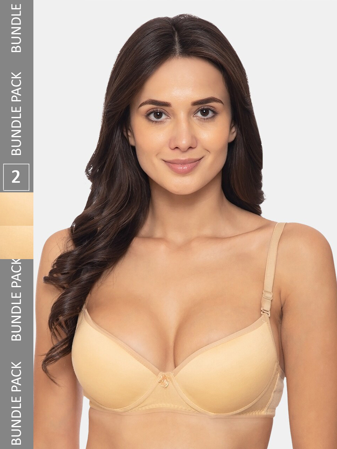 

KOMLI Underwired Heavily Padded Cotton Everyday Bra, Beige