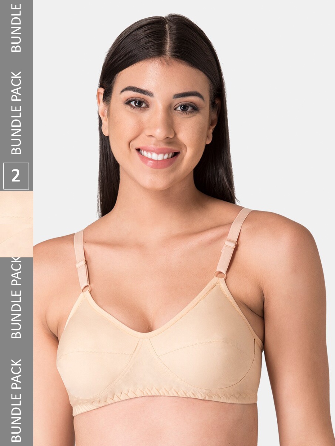 

KOMLI Non-Padded Full Coverage Pure Cotton Everyday Bra, Beige