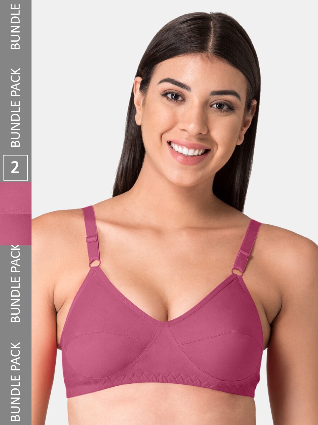

KOMLI Non-Padded Non-Wired All Day Comfort Pure Cotton Bra, Mauve
