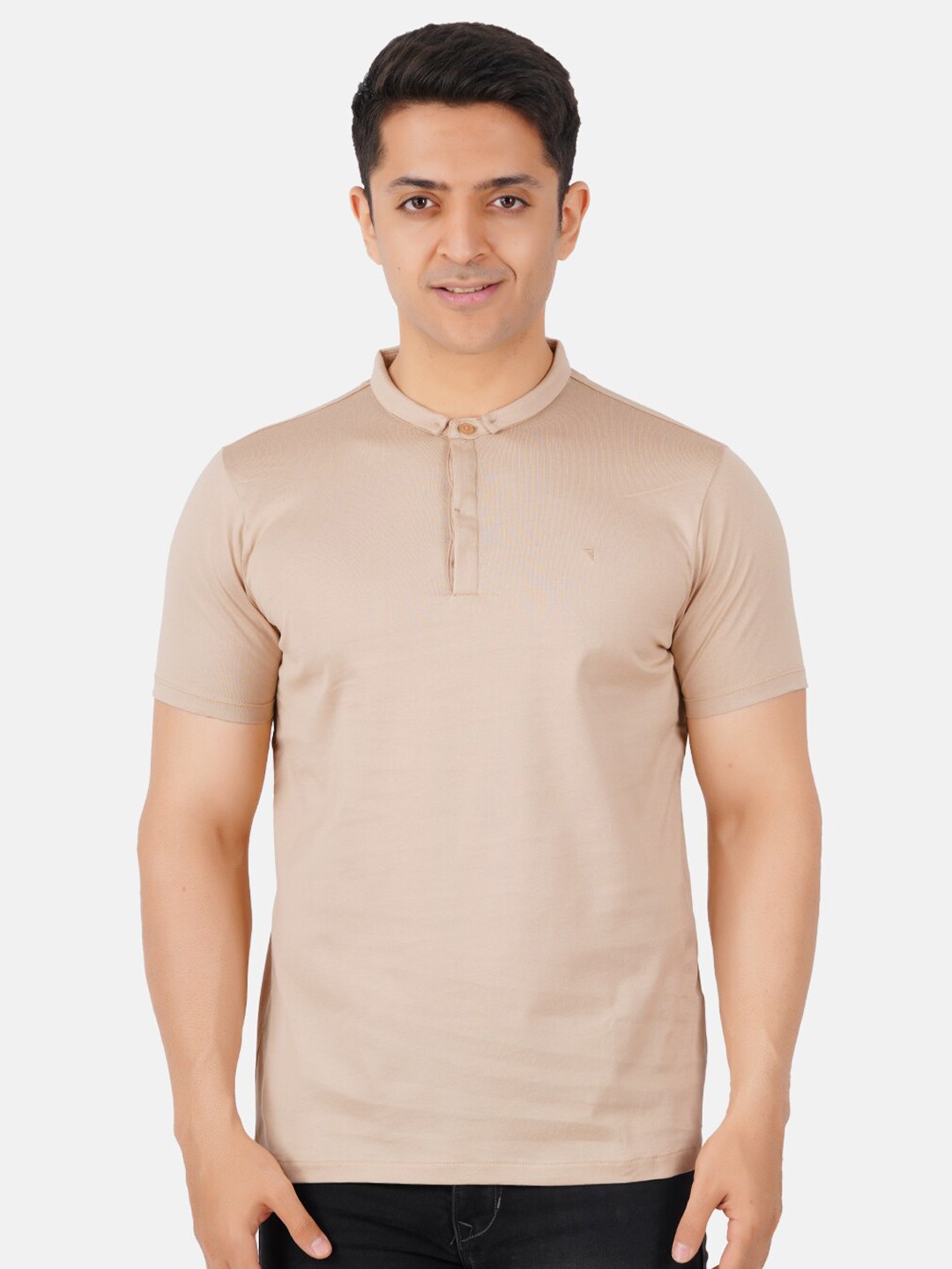 

Unibro Polo Collar Pure Cotton T-shirt, Beige