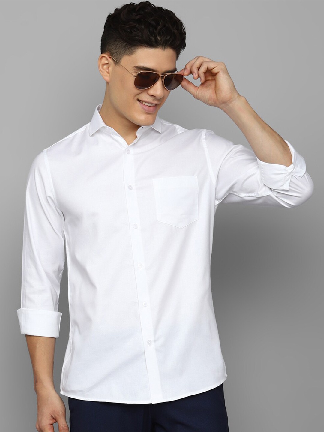 

Allen Solly Slim Fit Pure Cotton Casual Shirt, White