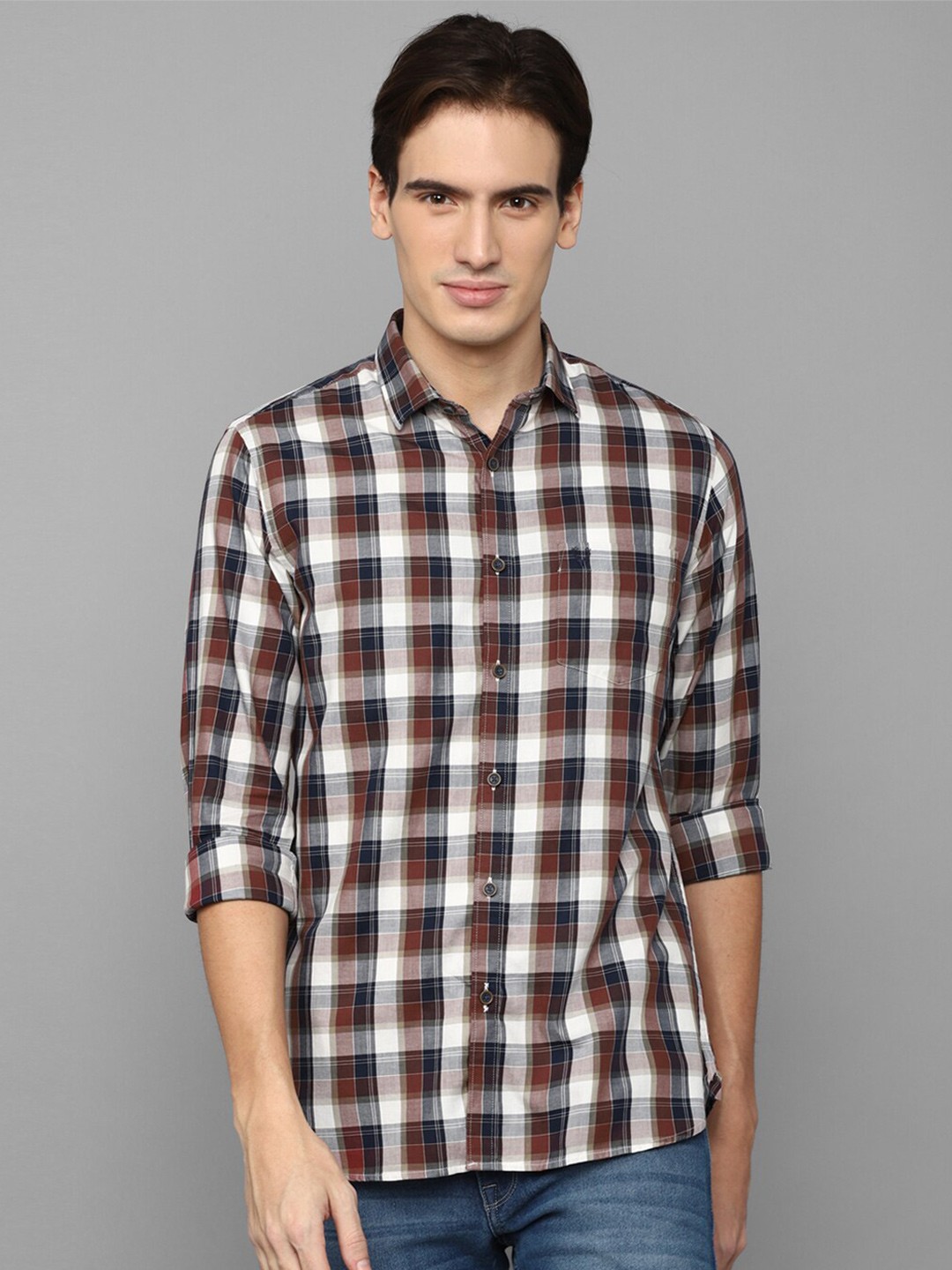 

Allen Solly Slim Fit Pure Cotton Casual Shirt, Brown