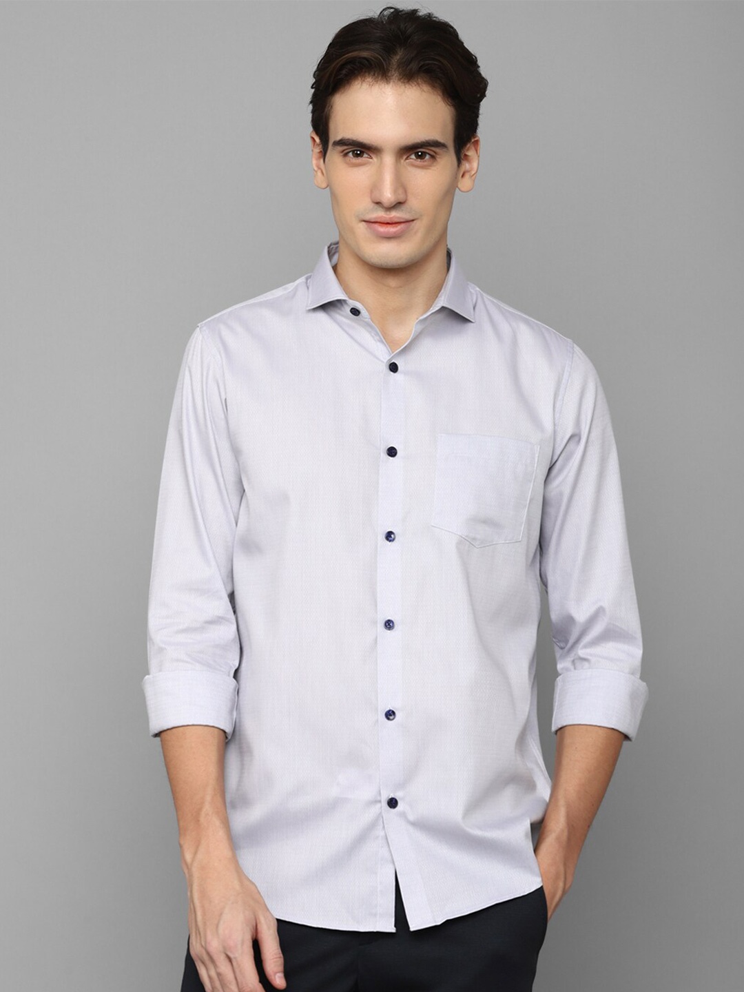 

Allen Solly Slim Fit Pure Cotton Casual Shirt, Grey