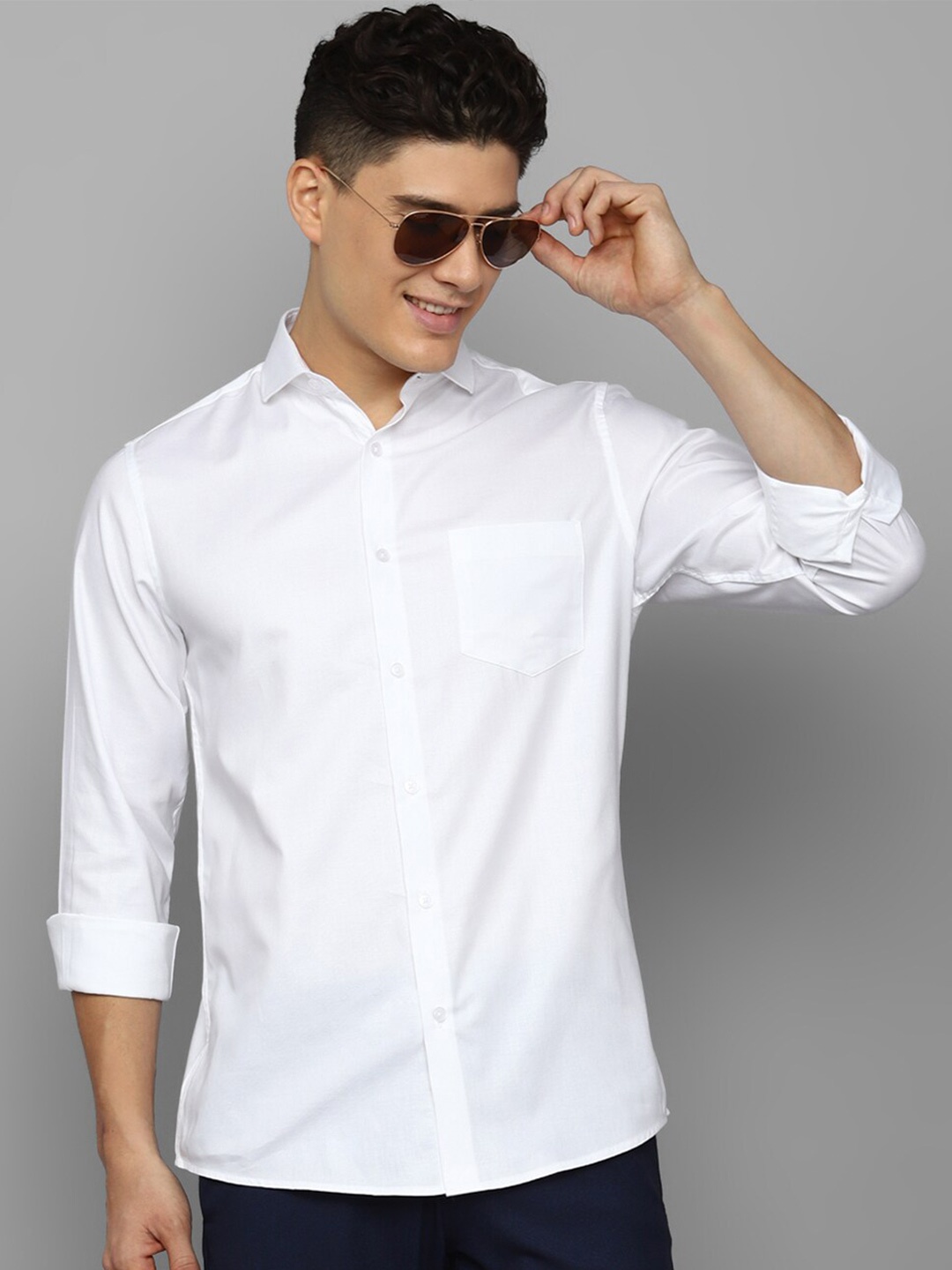

Allen Solly Men Slim Fit Casual Shirt, White