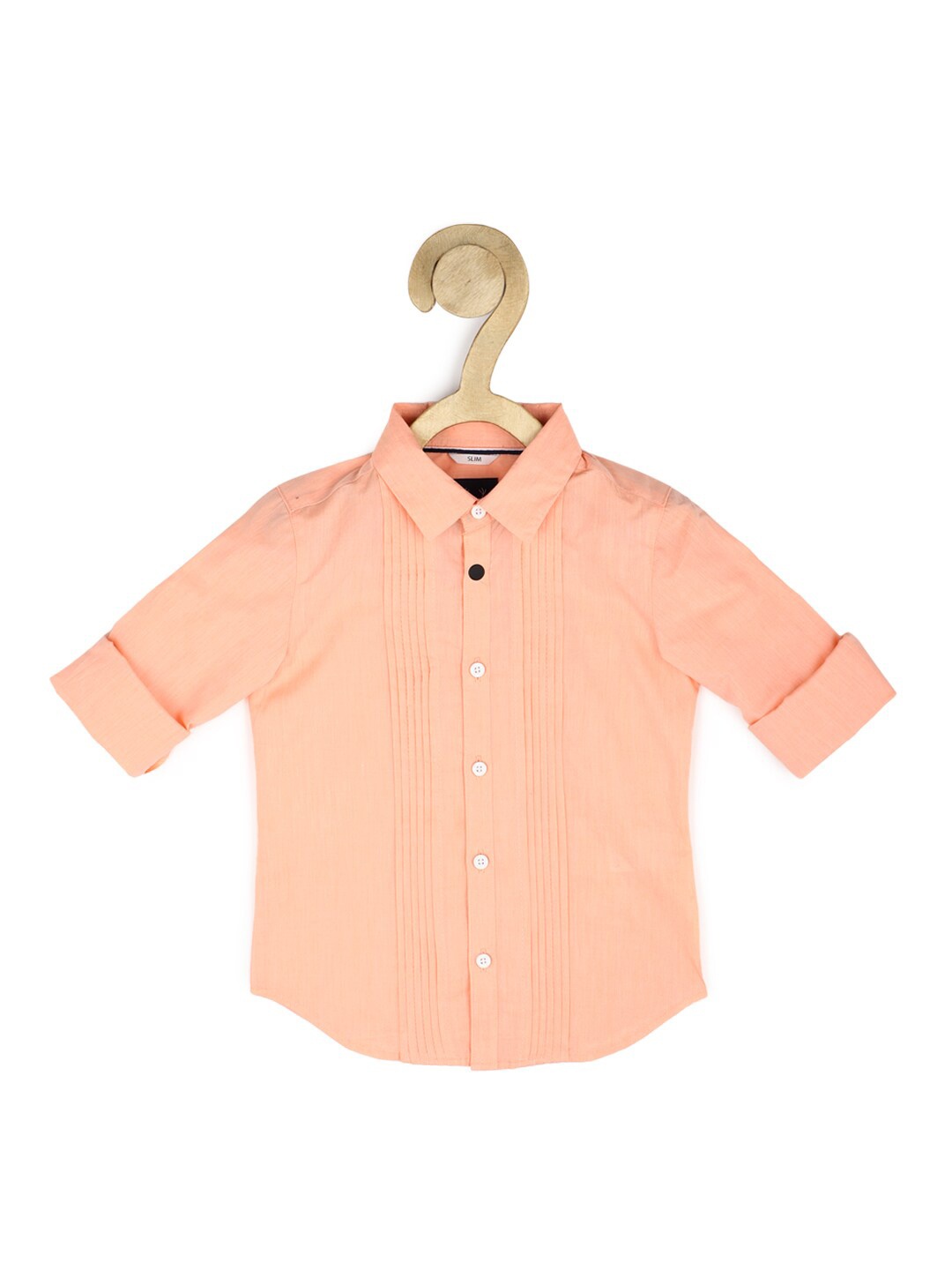 

Allen Solly Junior Boys Spread Collar Pin Tucks Pure Cotton Casual Shirt, Peach