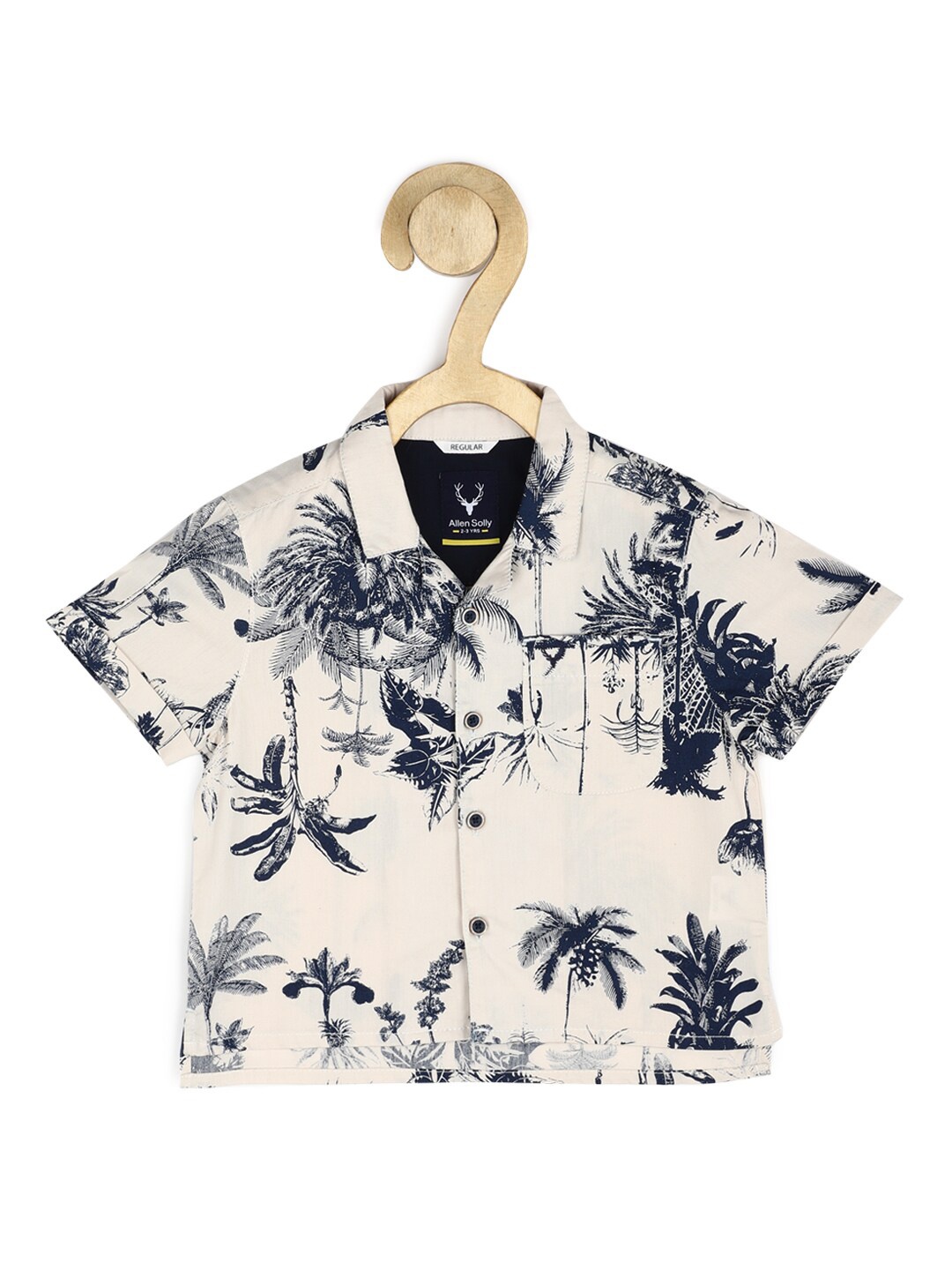 

Allen Solly Junior Boys Floral Printed Cotton Casual Shirt, Cream