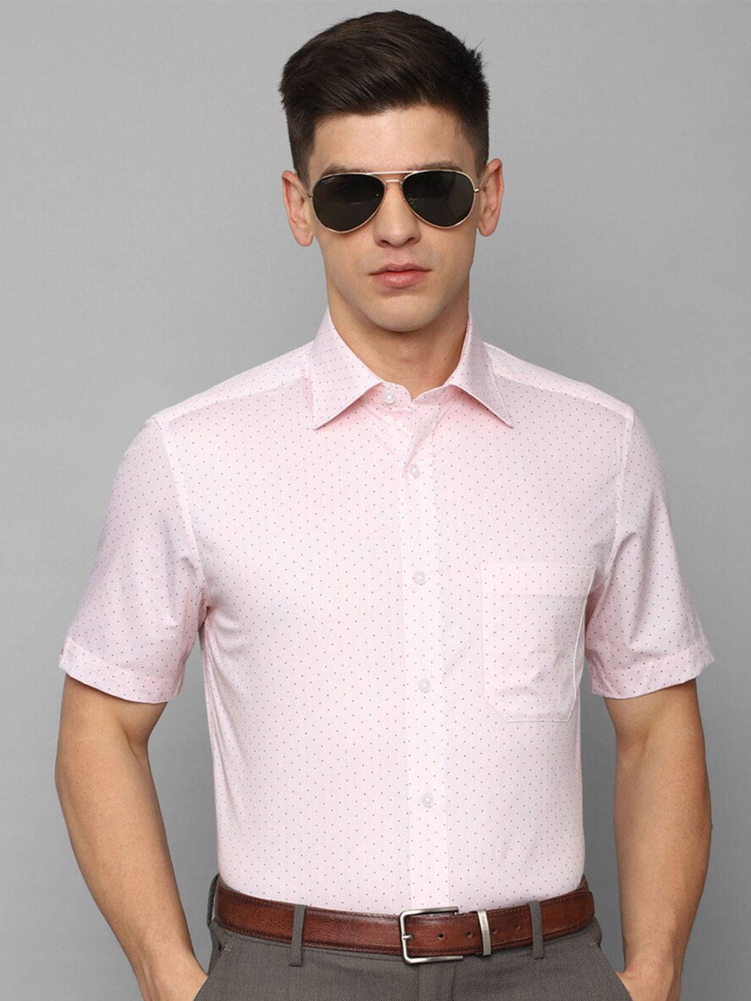 

Louis Philippe Printed Formal Pure Cotton Shirt, Pink