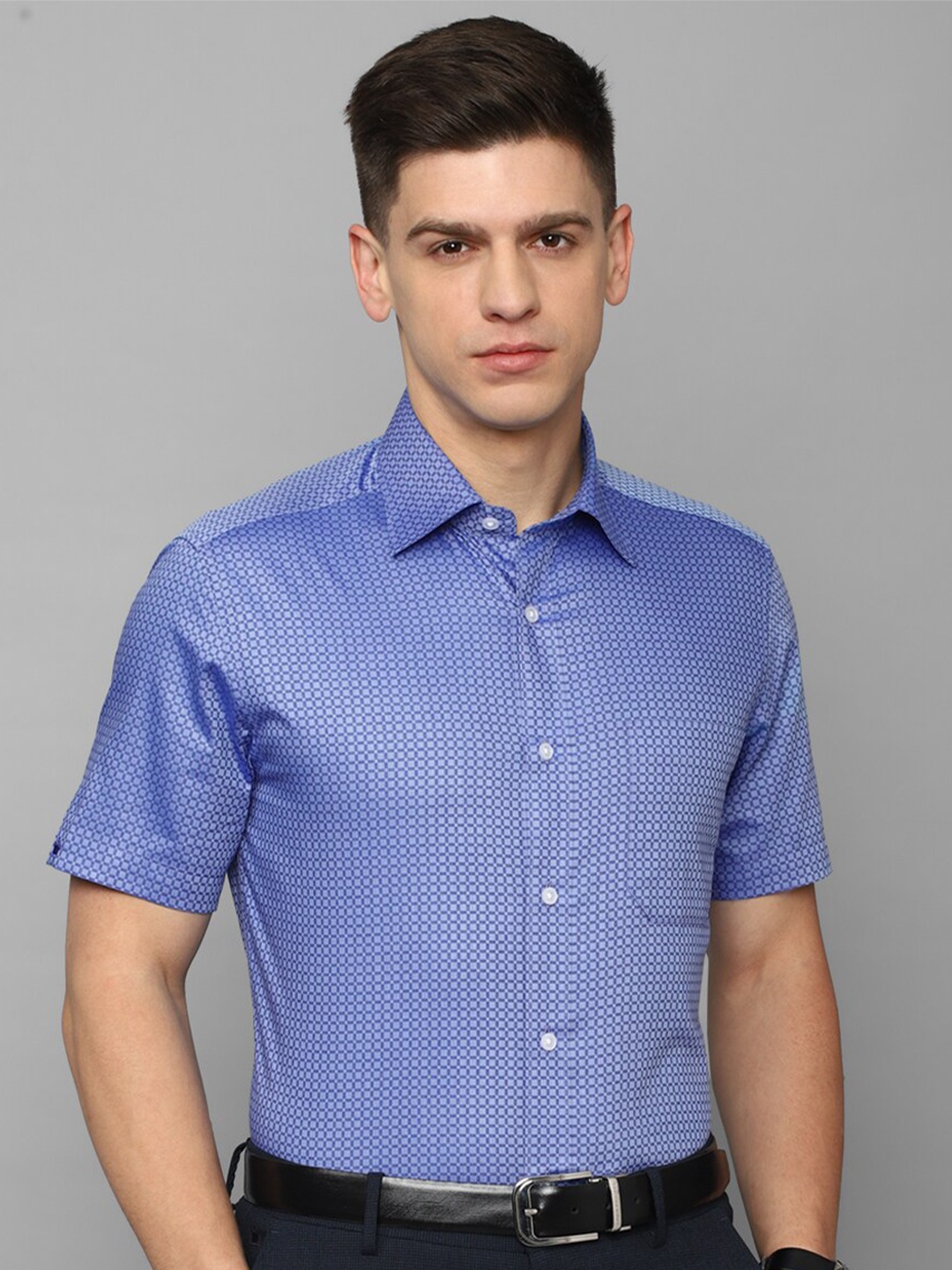 

Louis Philippe Printed Formal Pure Cotton Shirt, Blue