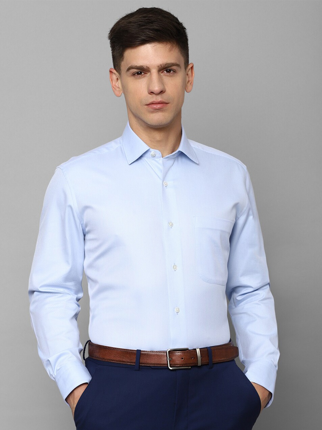 

Luxure by Louis Philippe Men Cotton Formal Shirt, Blue