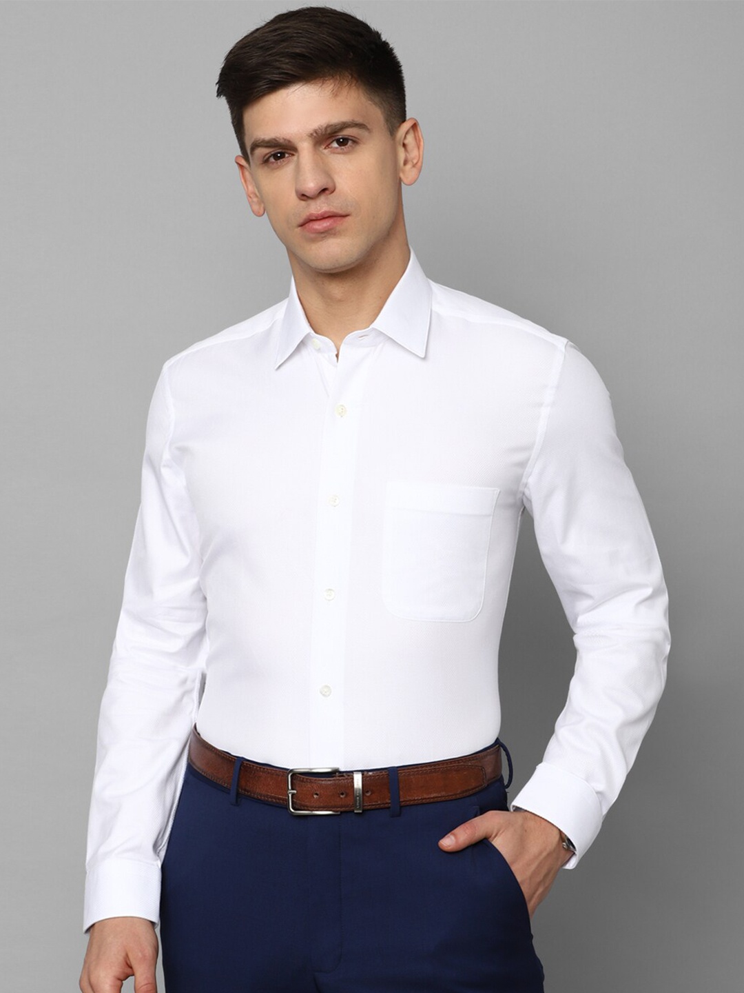 

Luxure by Louis Philippe Men Cotton Slim Fit Formal Shirt, White