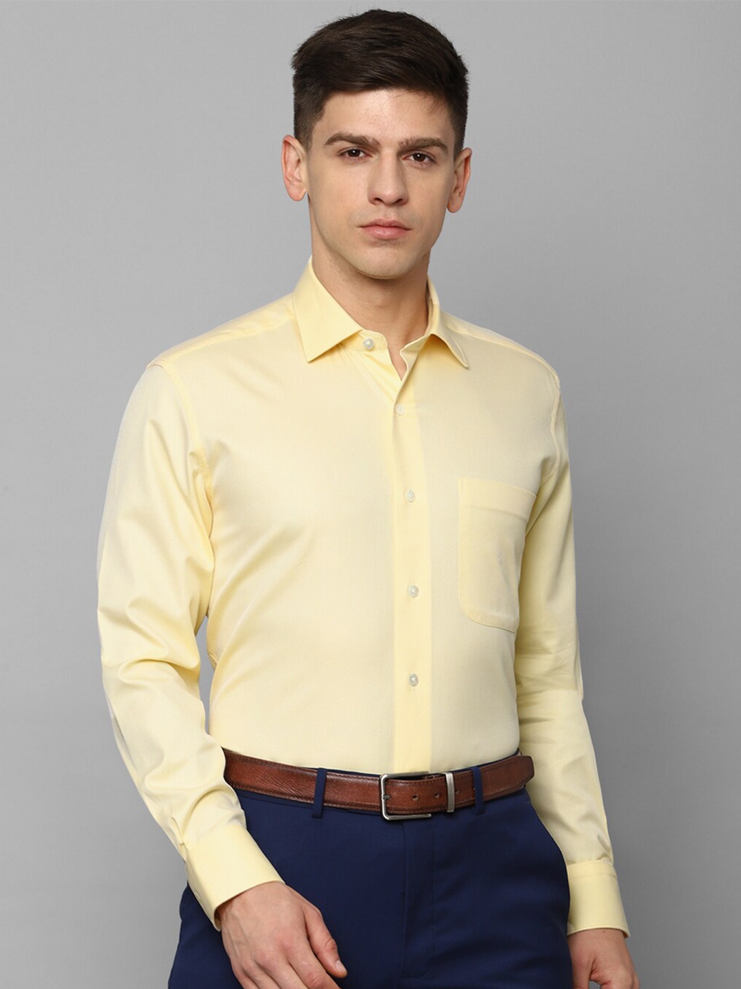 

Luxure by Louis Philippe Men Cotton Formal Shirt, Yellow