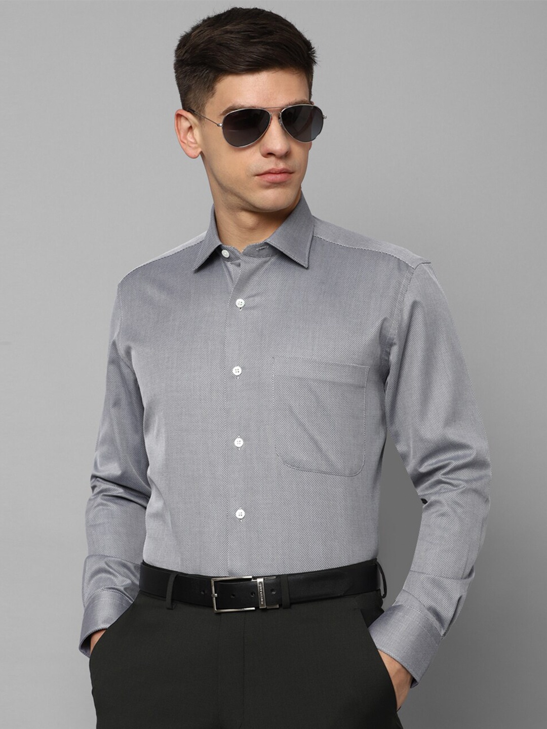 

Luxure by Louis Philippe Men Cotton Formal Shirt, Grey