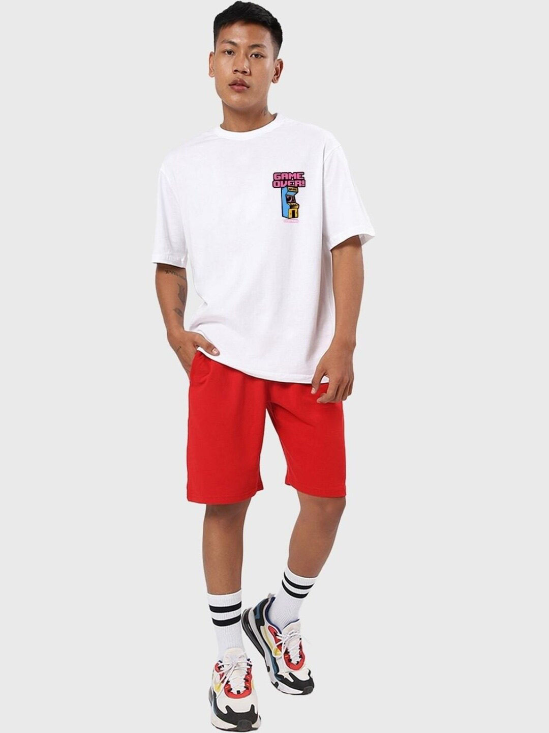 

Bewakoof Typography Printed Round Neck Cotton T-shirt, White