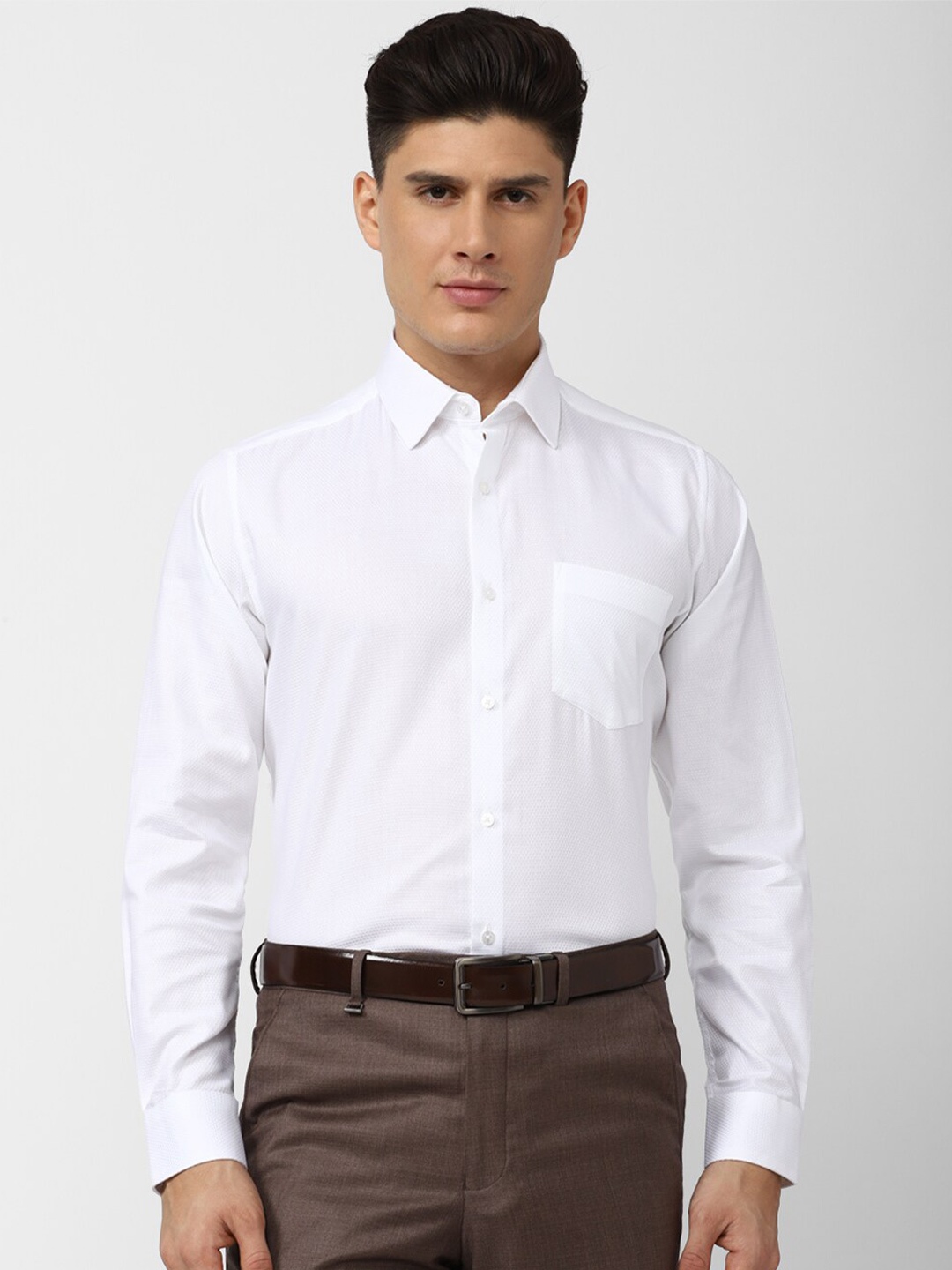 

Van Heusen Spread Collar Cotton Formal Shirt, White