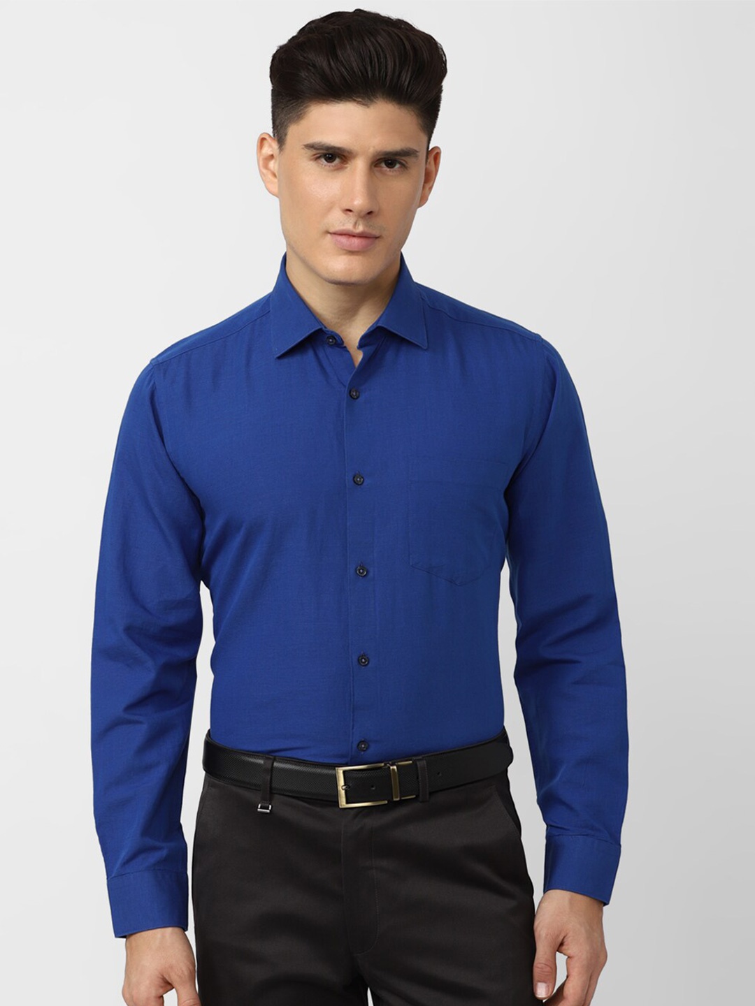 

Van Heusen Long Sleeves Spread Collar Formal Shirt, Blue