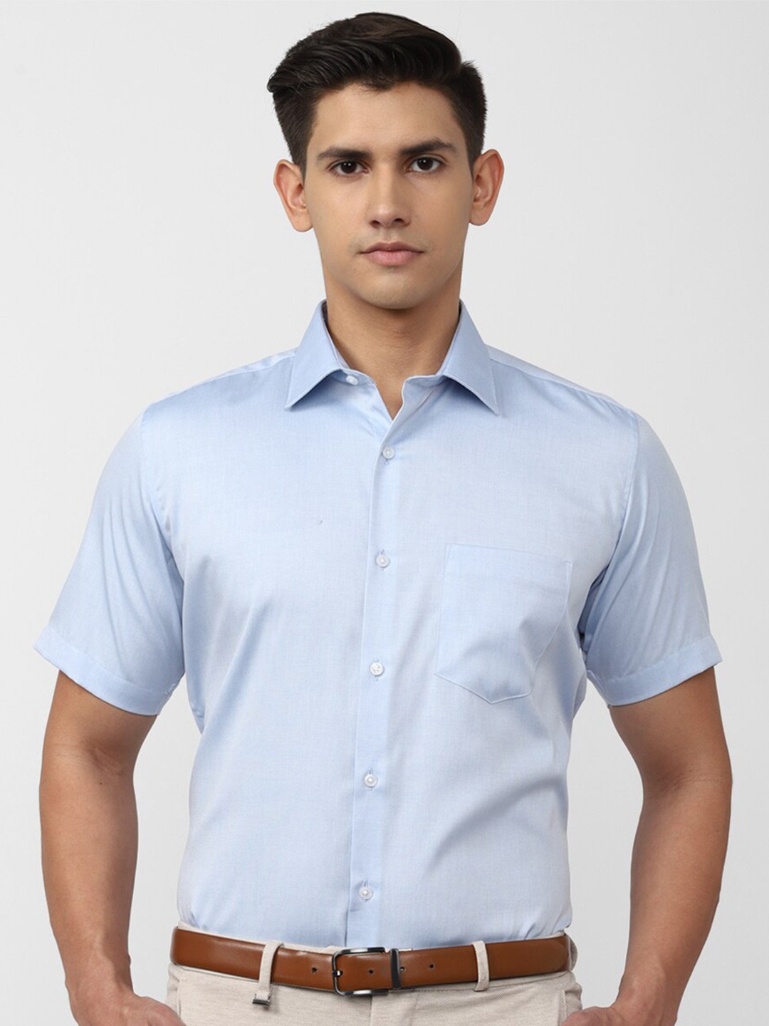 

Van Heusen Spread Collar Pure Cotton Formal Shirt, Blue