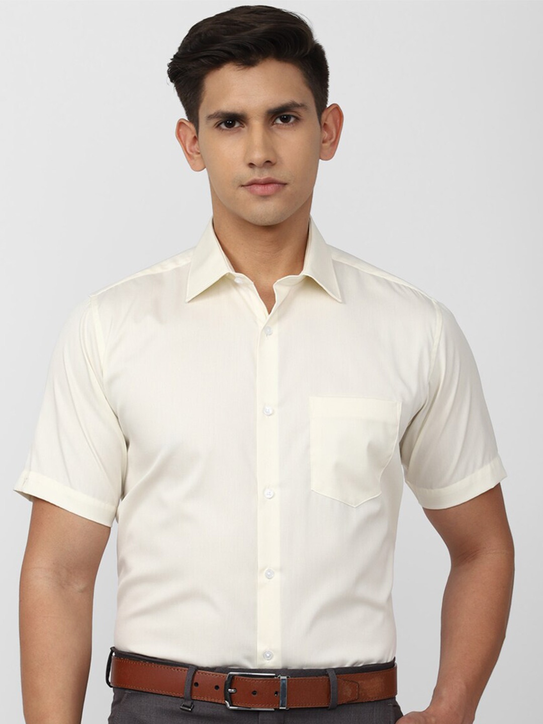 

Van Heusen Spread Collar Pure Cotton Formal Shirt, Cream