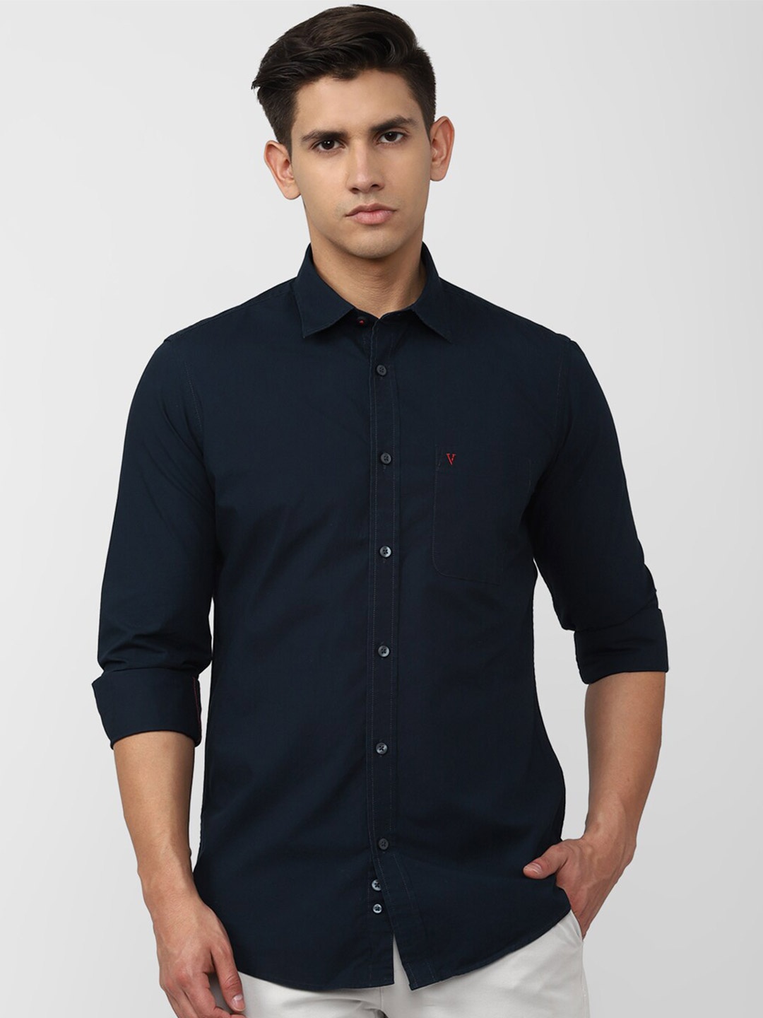

Van Heusen Sport Slim Fit Pure Cotton Casual Shirt, Navy blue