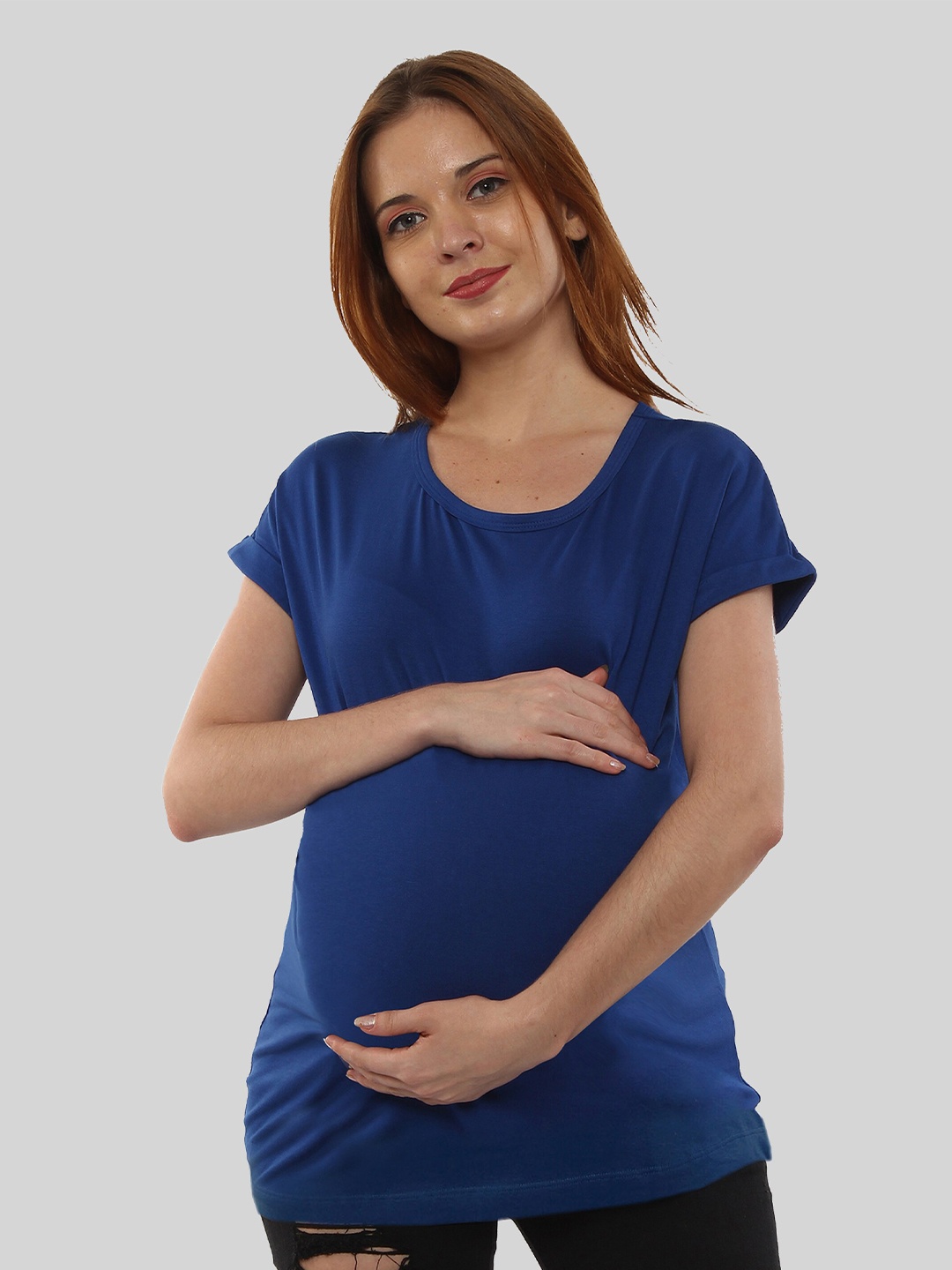 

SillyBoom Dolman Sleeve Cotton Maternity T-shirt, Blue