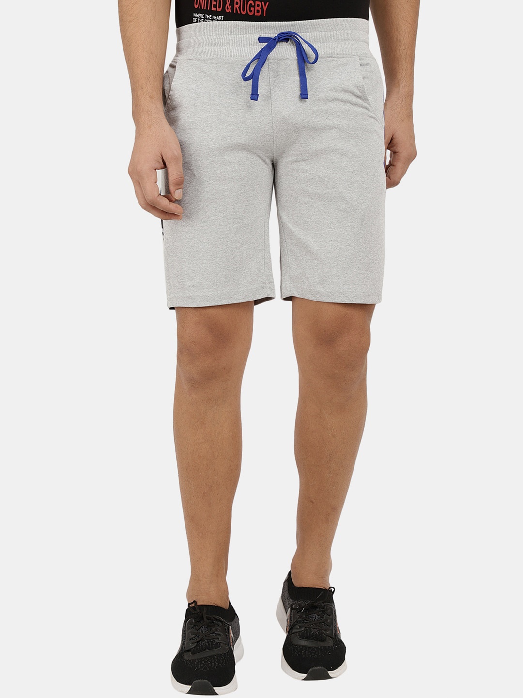 

V-Mart Men Mid-Rise Cotton Sports Shorts, Grey