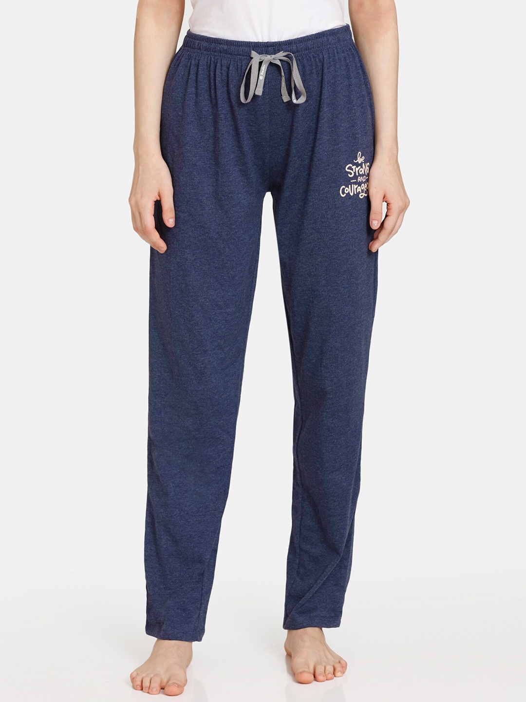 

Rosaline by Zivame Women Mid-Rise Lounge Pants, Blue