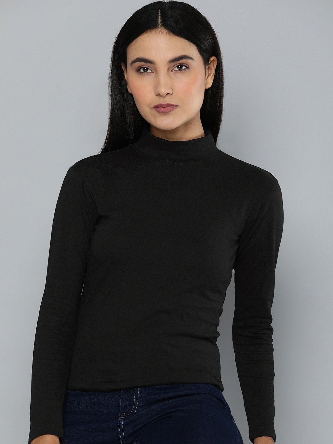 

ether Turtle Neck T-shirt, Black