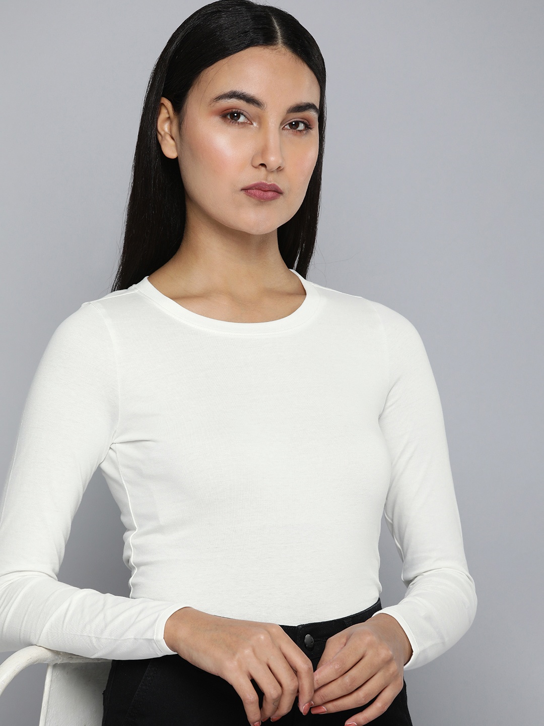 

ether Slim Fit Crop T-shirt, White