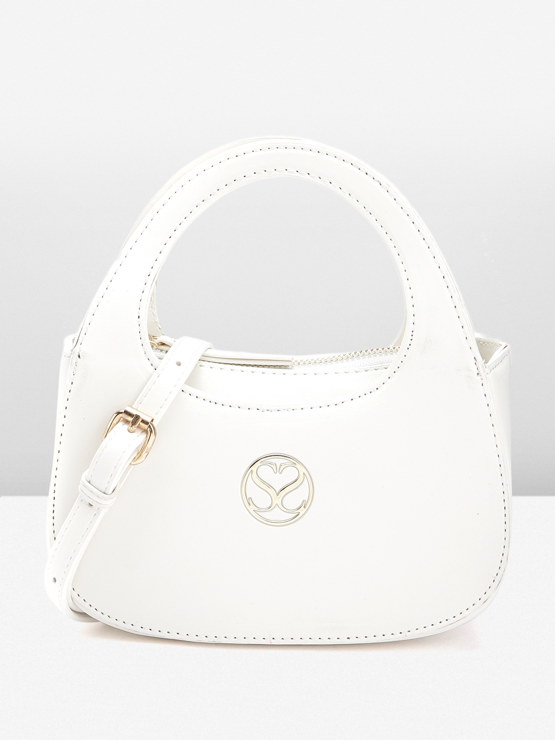

Sugarush PU Structured Sling Bag, White