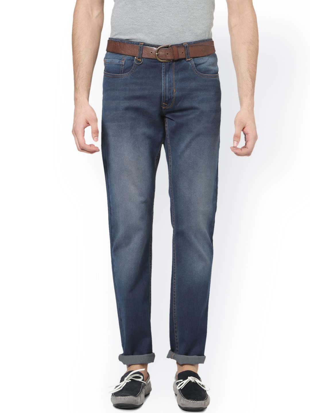 

Peter England Casuals Men Blue Slim Fit Mid-Rise Clean Look Stretchable Jeans
