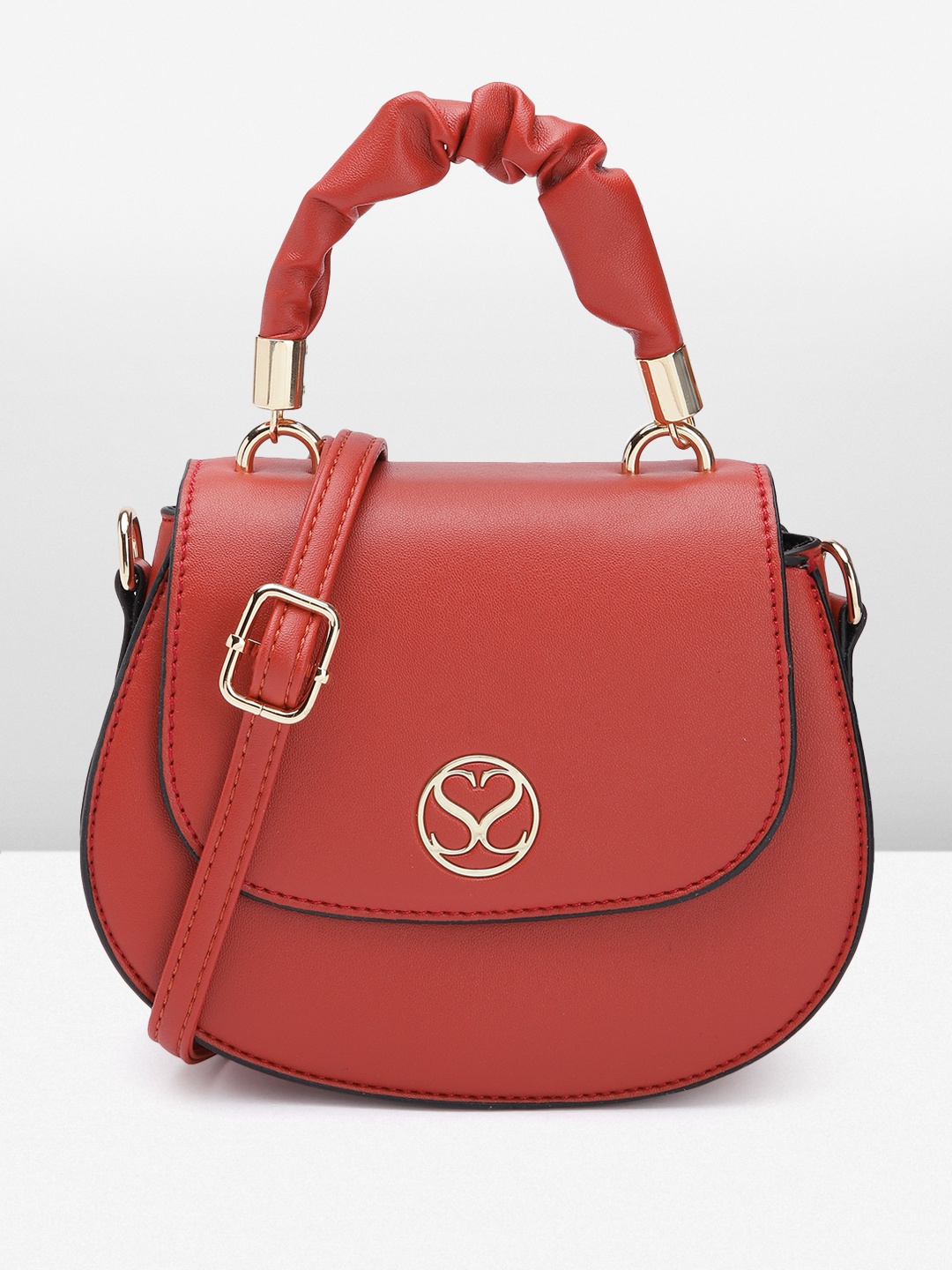 

Sugarush PU Structured Satchel, Red