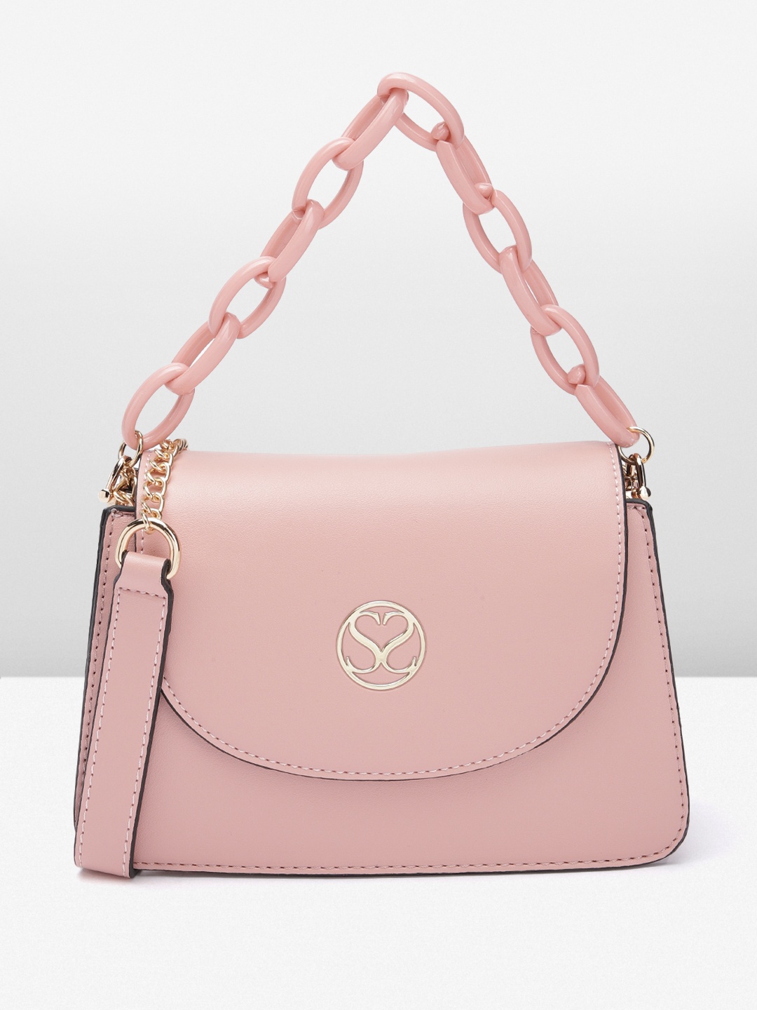 

Sugarush PU Structured Sling Bag, Pink