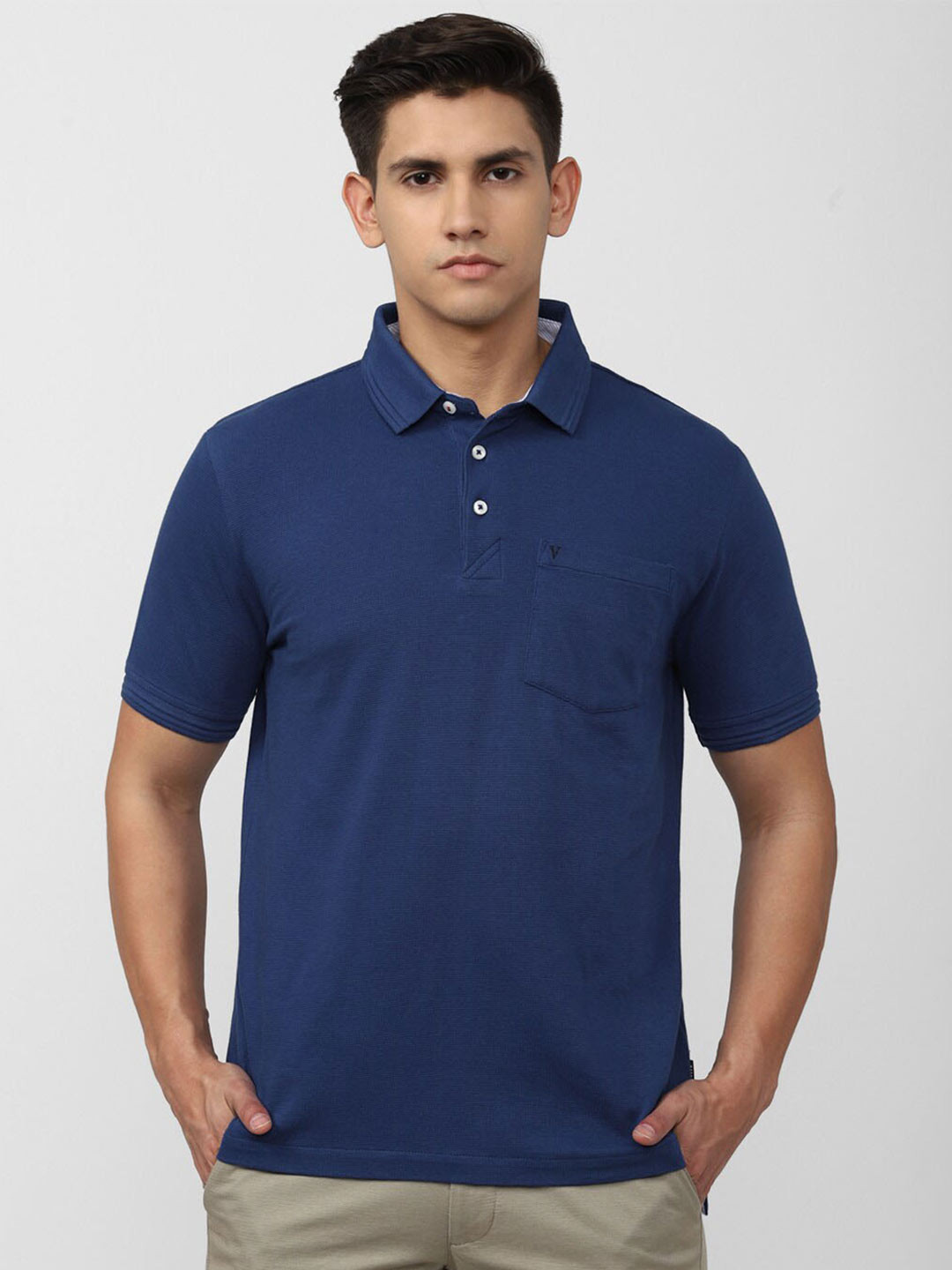 

Van Heusen Sport Polo Collar Cotton T-shirt, Blue