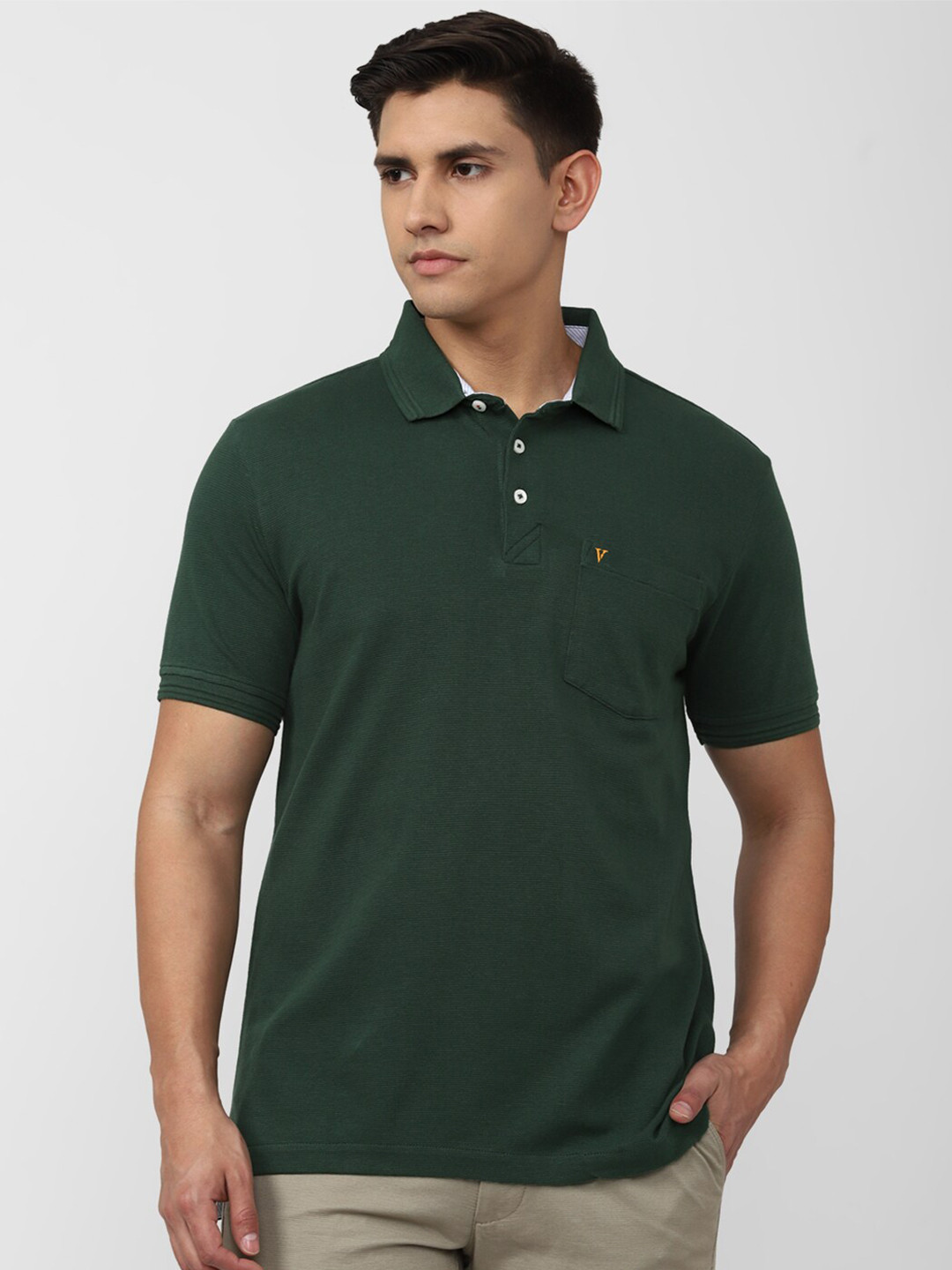 

Van Heusen Sport Polo Collar Pure Cotton T-shirt, Green