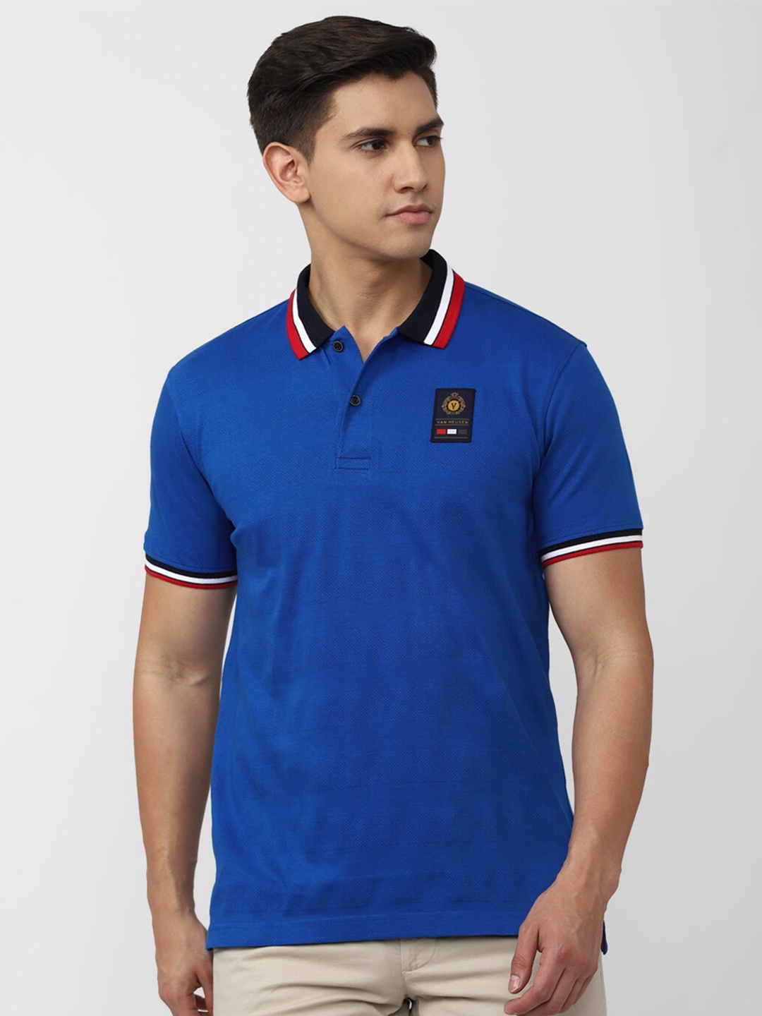 

Van Heusen Sport Polo Collar Pure Cotton T-shirt, Blue