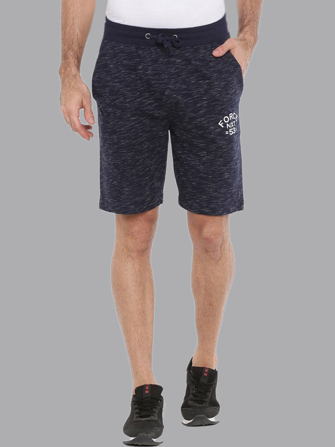 

Force NXT Men Slim Fit Super Combed Cotton Shorts, Navy blue