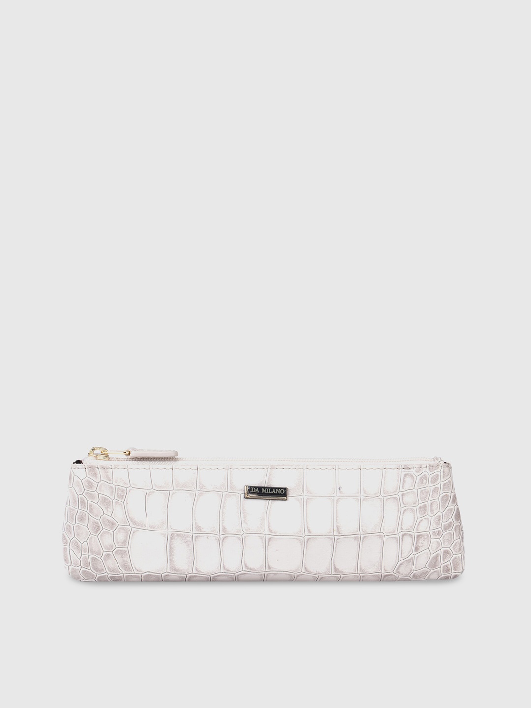 

Da Milano Textured Leather Travel Pouch, White
