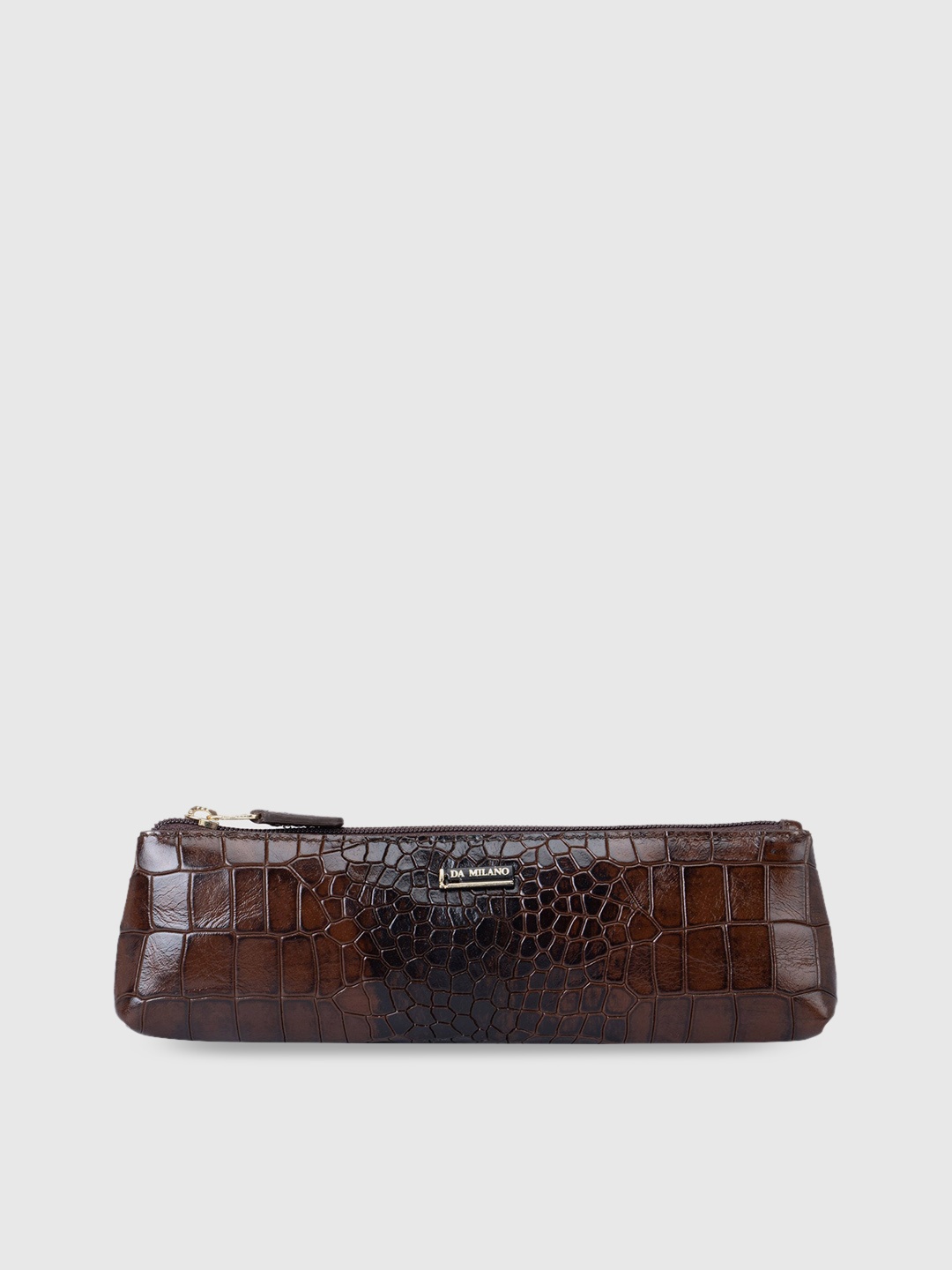 

Da Milano Textured Leather Pouch, Brown