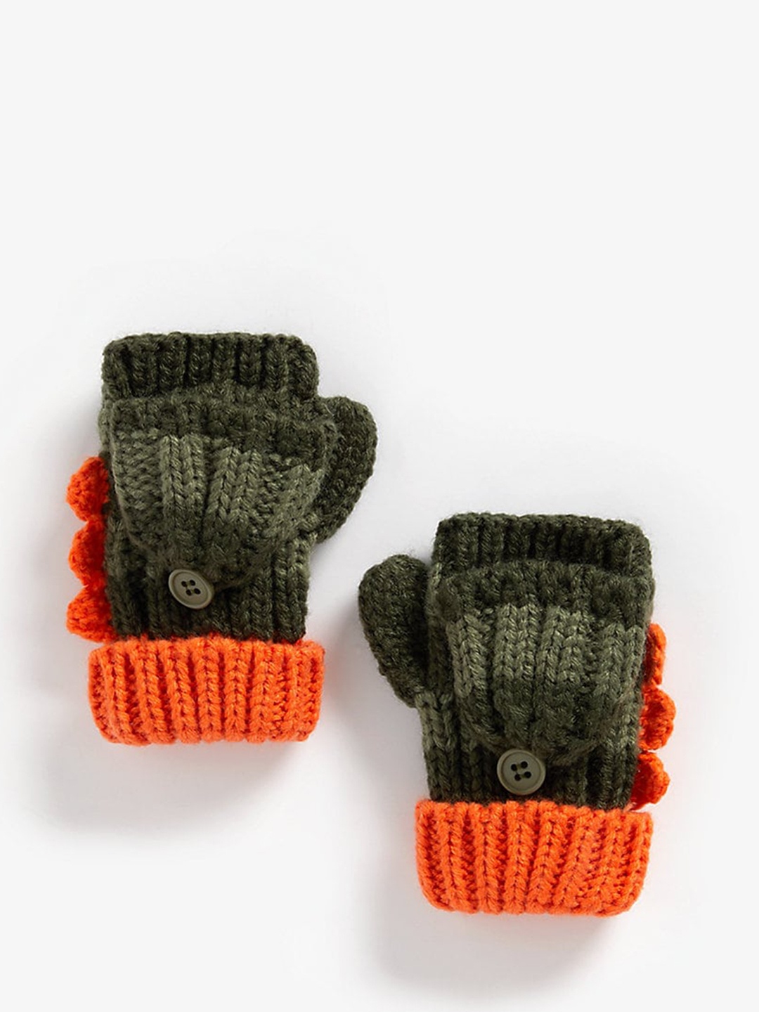 

mothercare Boys Self Design Acrylic Mittens, Green