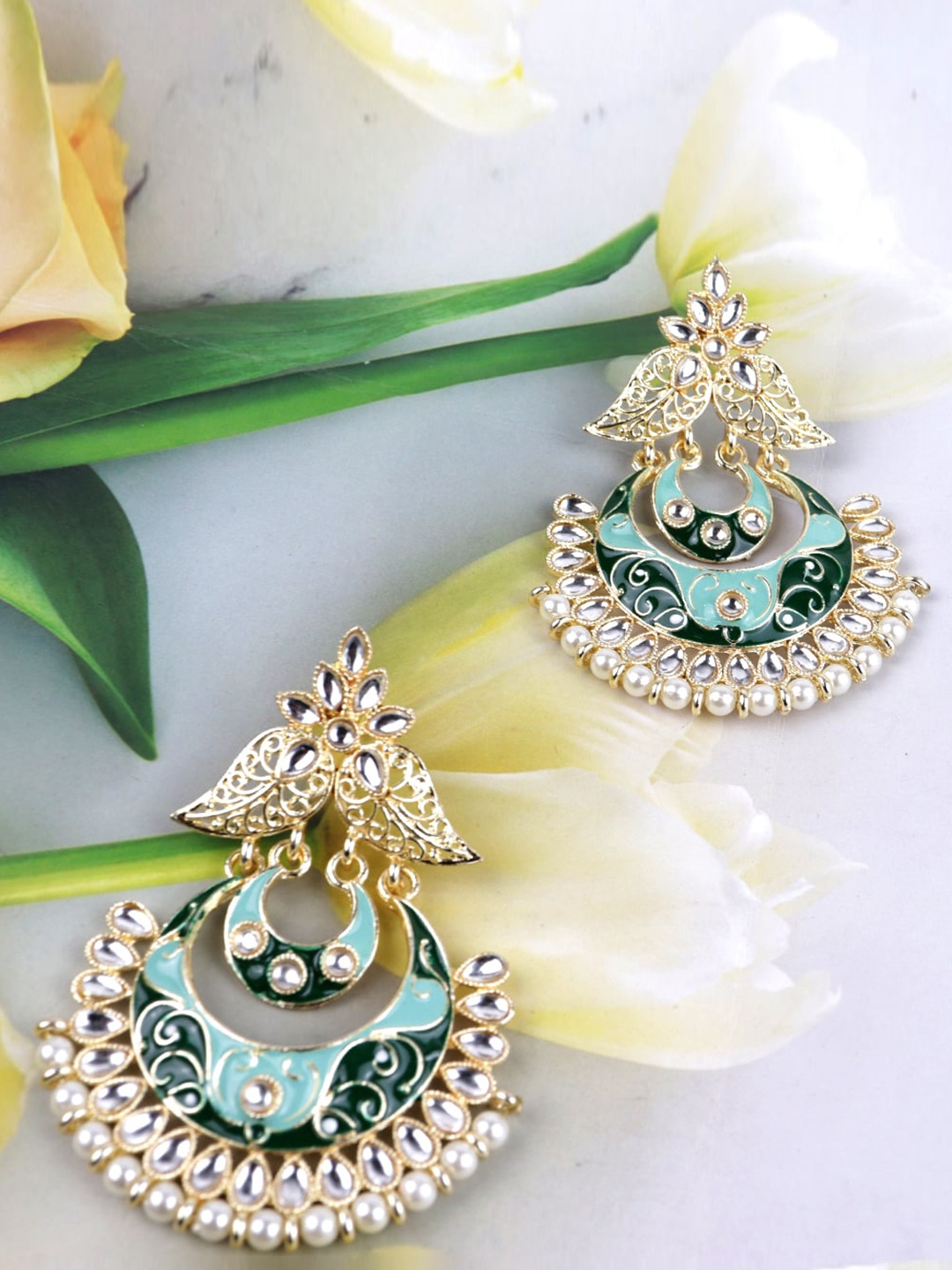 

Krelin Gold-Plated Contmporary, Turquoise blue
