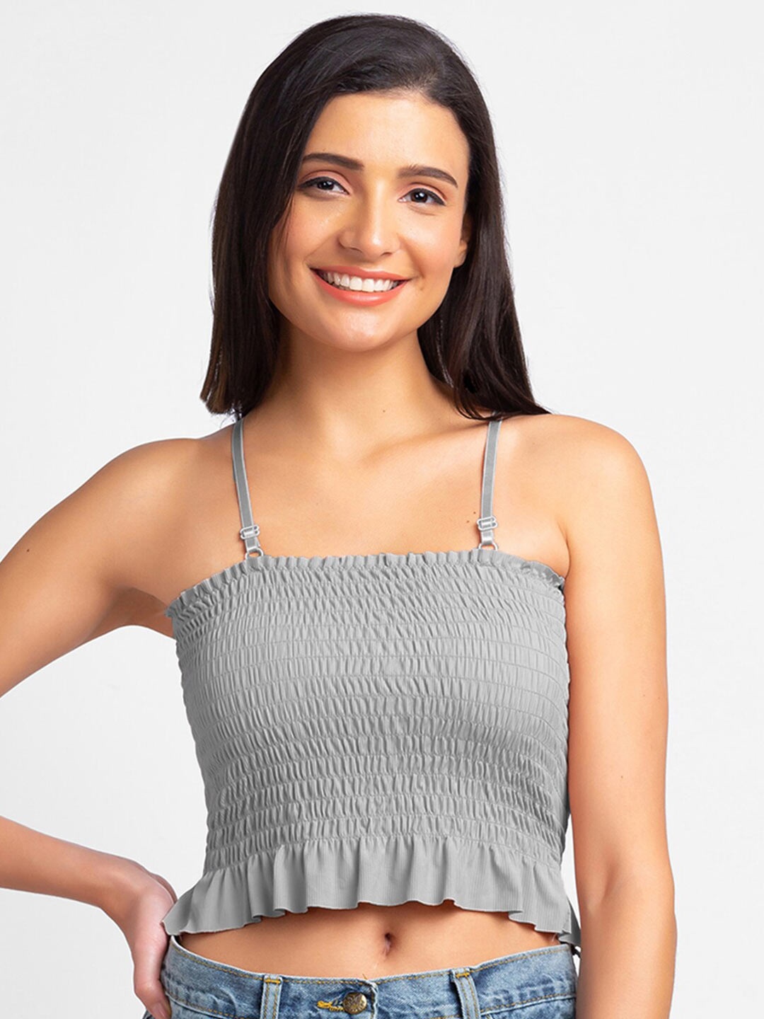 

FashionRack Non-Wired All Day Comfort Anti Odour Bralette, Grey