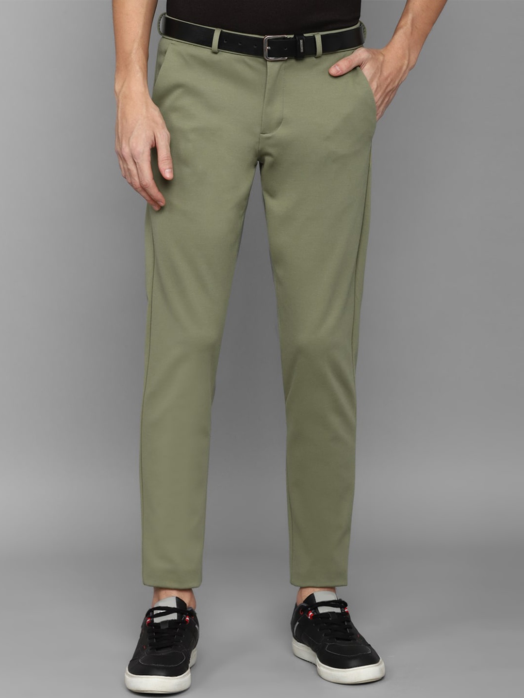 

Allen Solly Men Slim Fit Chinos Trousers, Olive