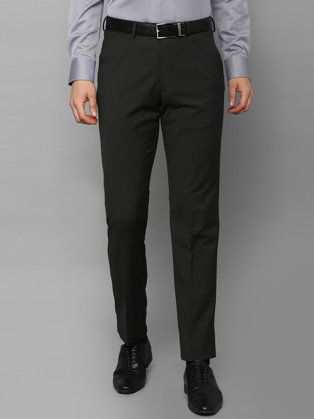 

Luxure by Louis Philippe Men Wool Slim Fit Formal Trousers, Black