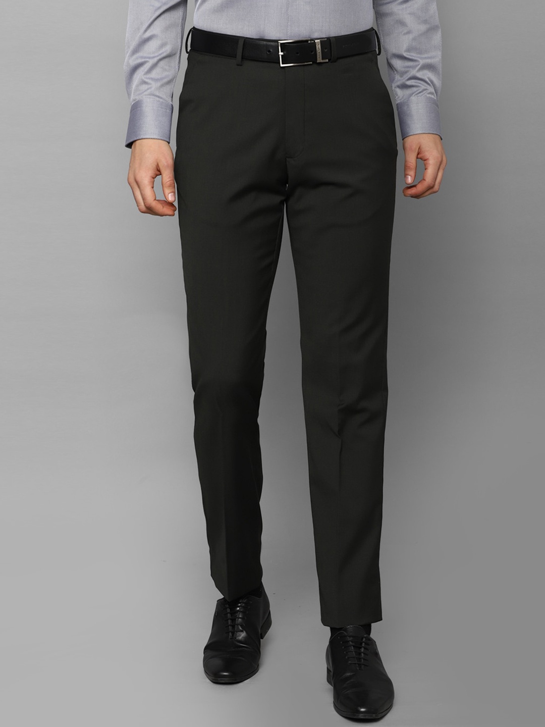 

Luxure by Louis Philippe Men Mid- Slim Fit Plain Formal Trousers, Black