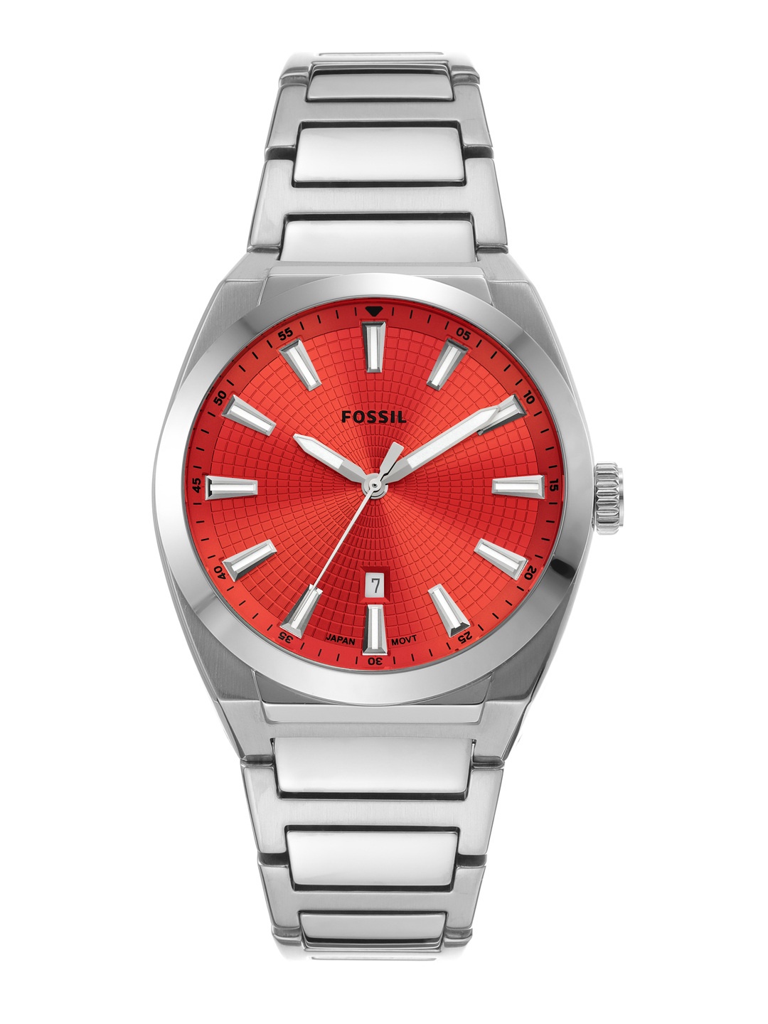 

Fossil Men Patterned Everett Analogue Watch FS5984, Red