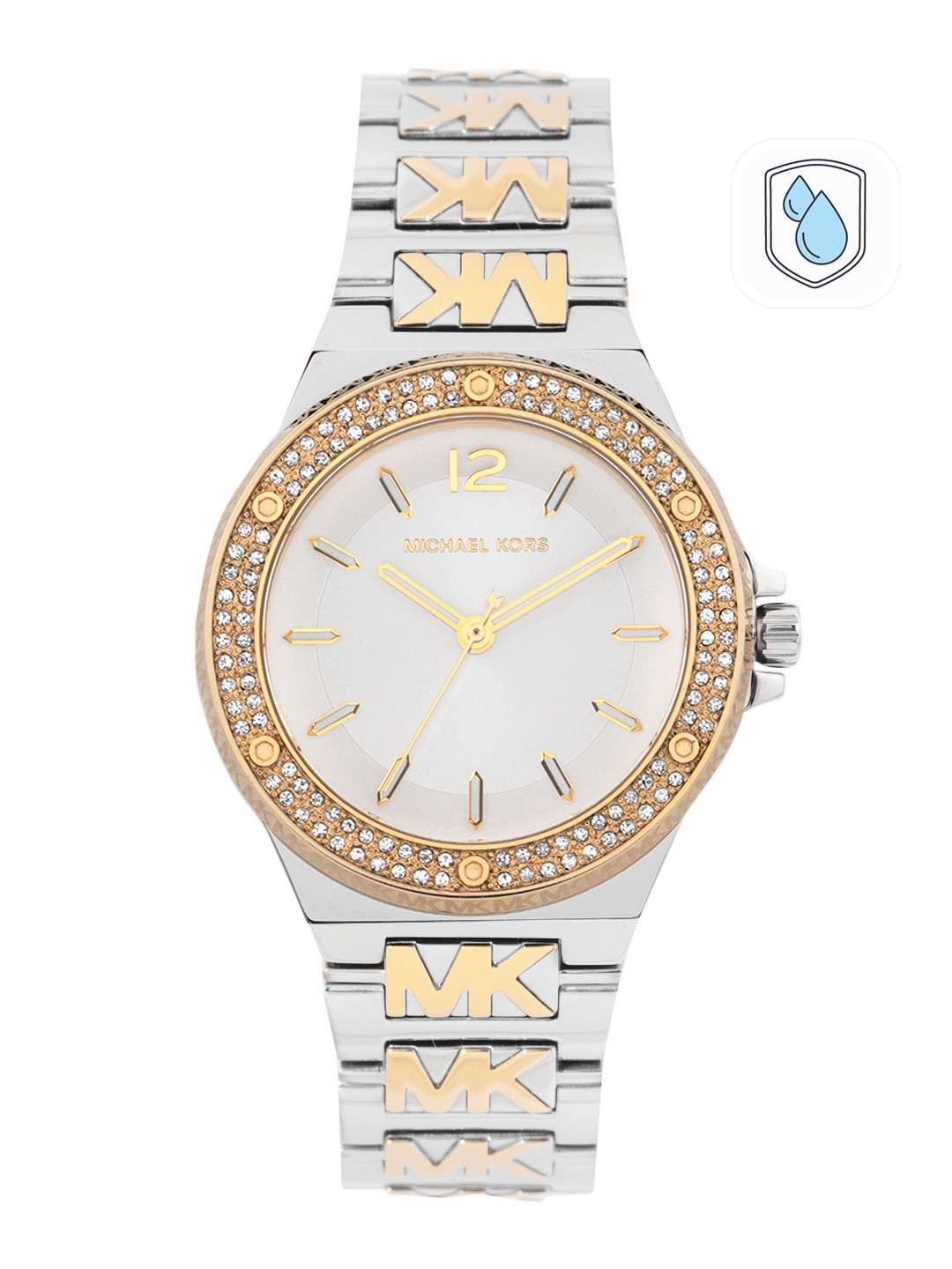 

Michael Kors Women Embellished Lennox Analogue Watch MK7338, Silver