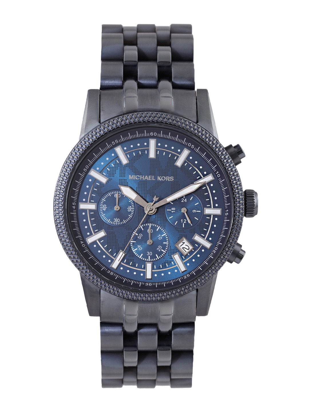 

Michael Kors Men Patterned Hutton Analogue Watch MK9088, Blue