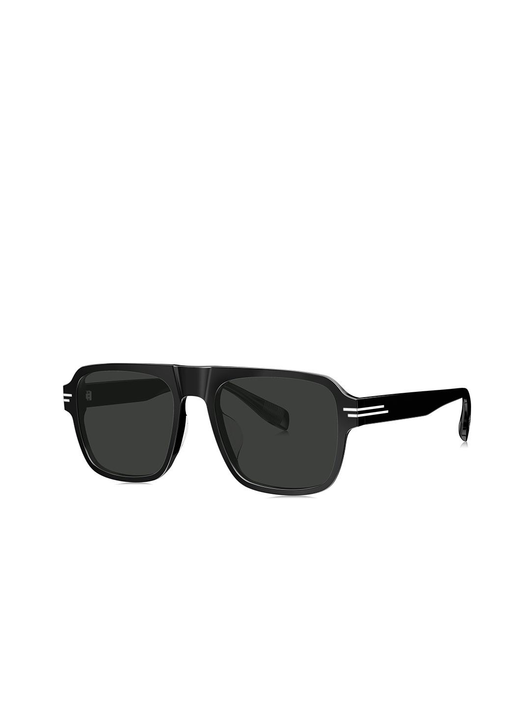 

BOLON EYEWEAR Men Oval Sunglasses with Polarised and UV Protected Lens, Black